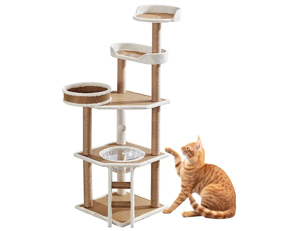 Cat Tree House Scratching Post Condo - Image 8