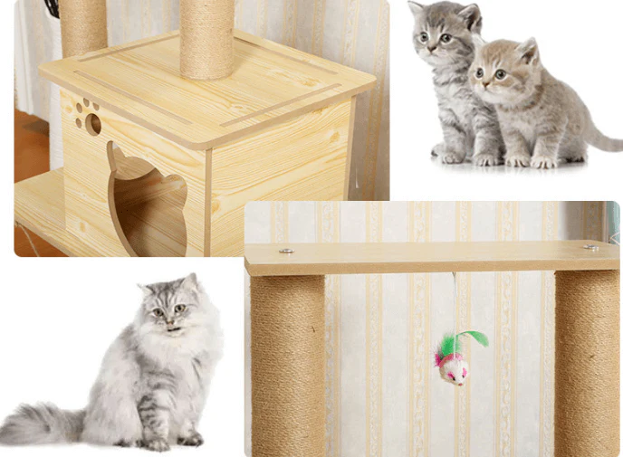 Cat Tree House Condo Furniture Cat Climbing Frame Cat Claw Board - Image 5