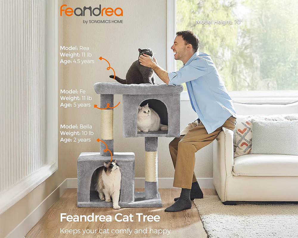 Cat Tree House with Scratching Posts - Image 7