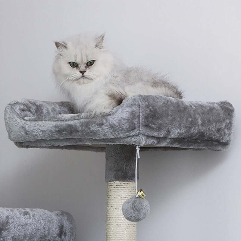 Cat Tree House with Scratching Posts Hammock - Image 9