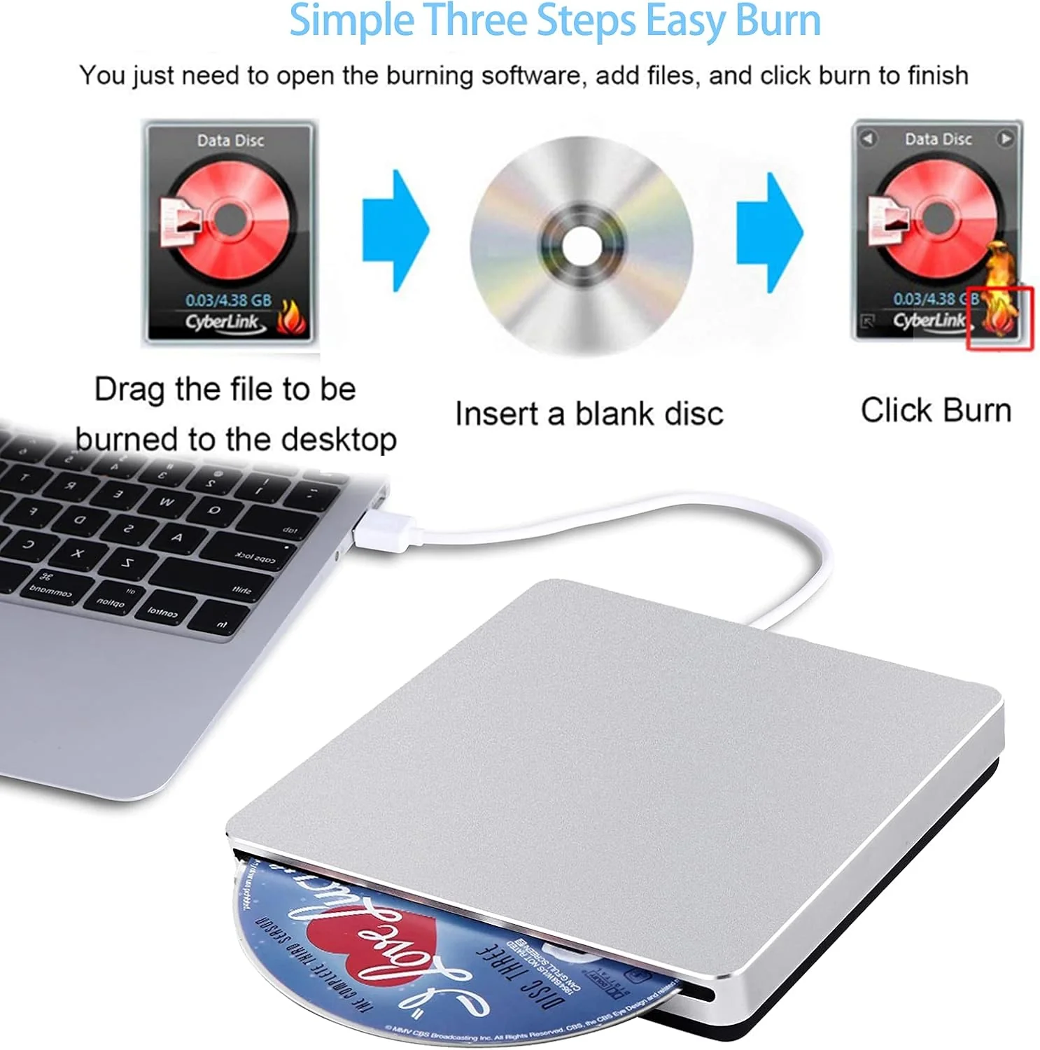 CD/DVD Writer External DVD Drive - Image 12