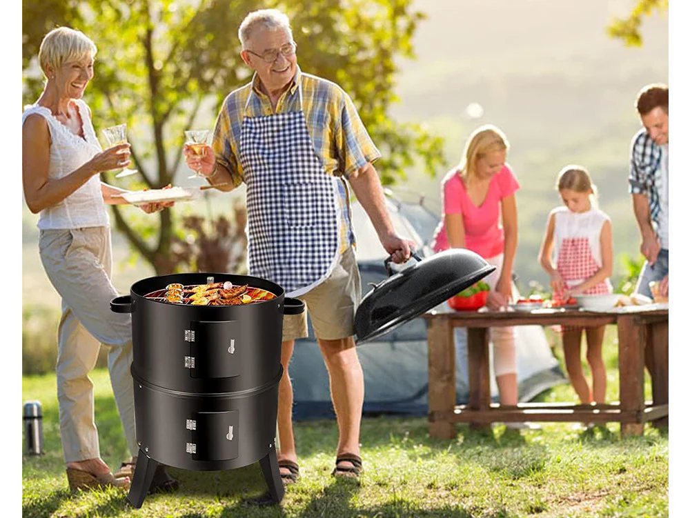 Charcoal Smoker BBQ Grill with Chimney - Image 10