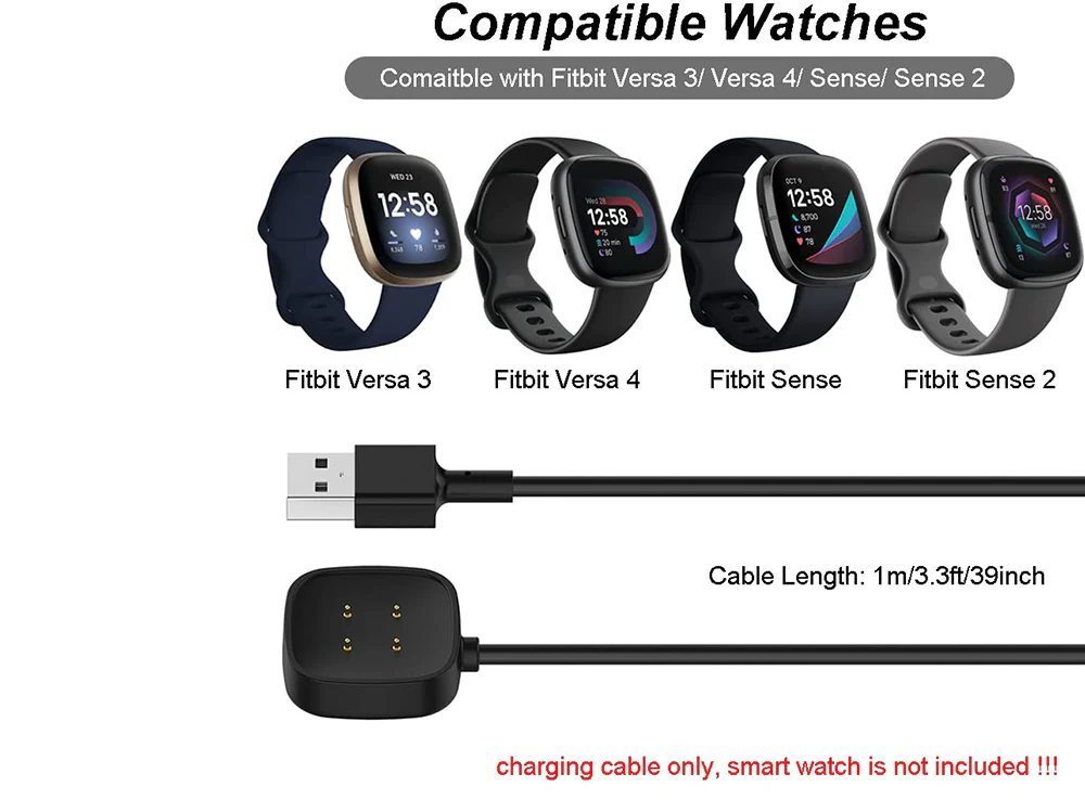 Charging Cable for Fitbit Sense 1/2 & Fitbit Versa 3/4 - Image 14
