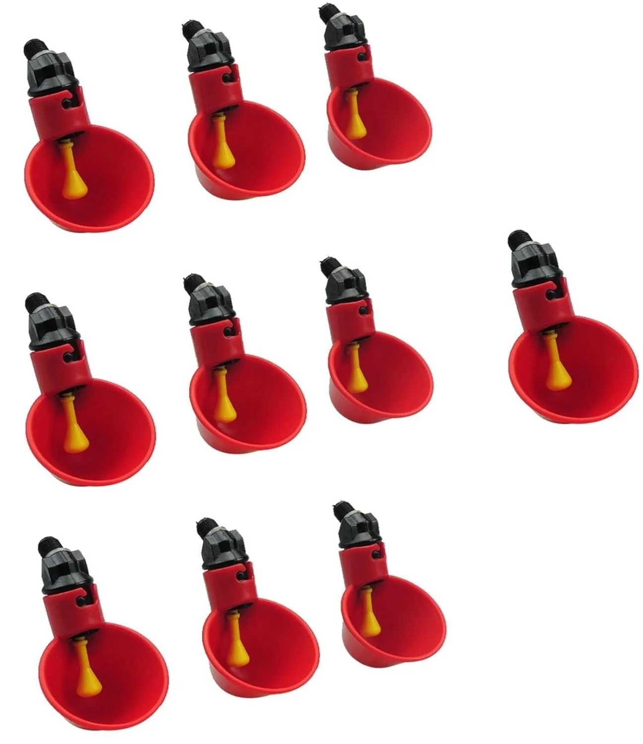 Chicken Drinker Cups - 10 Pack Automatic Poultry Water Feeder with Peck Trigger - Image 9