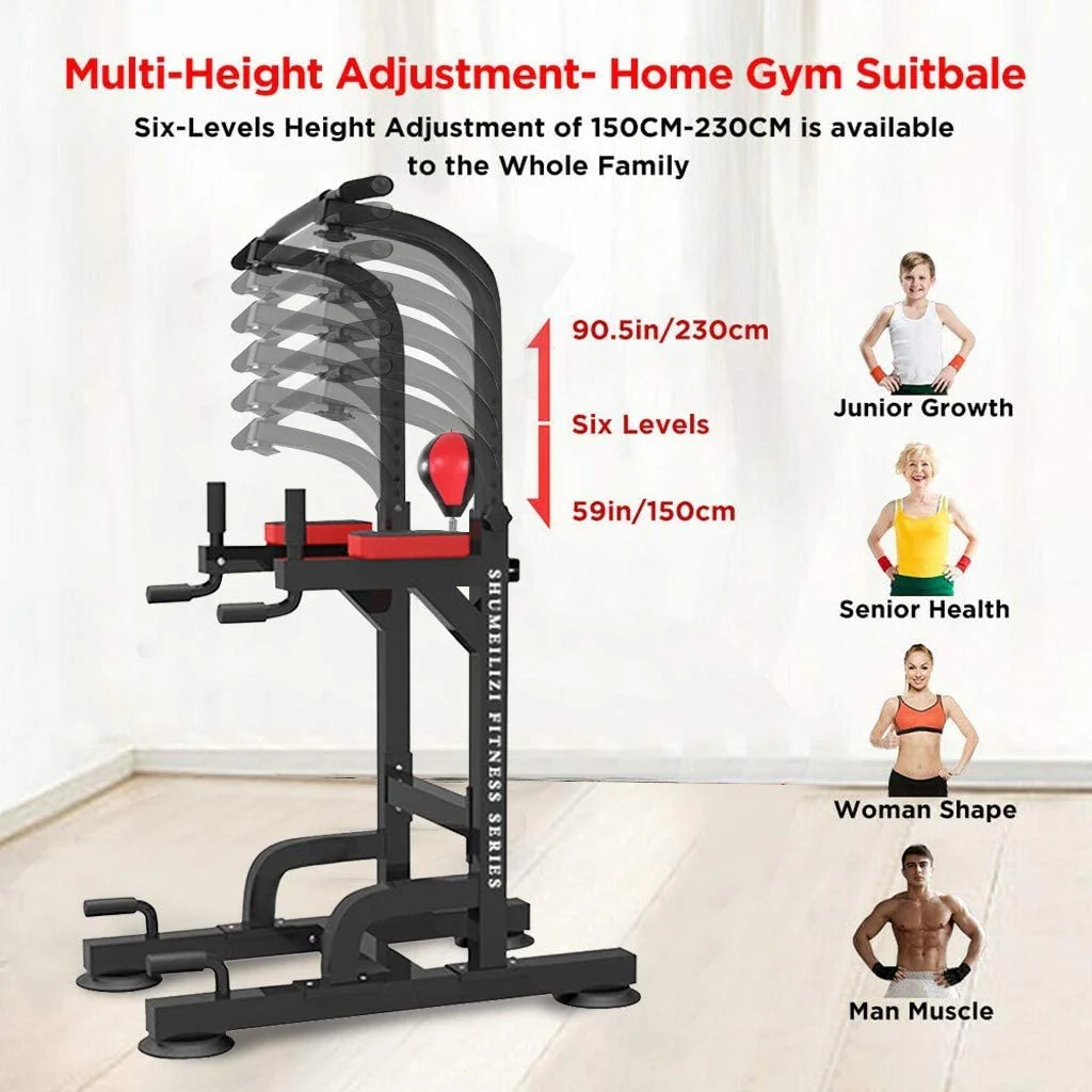 Chin Up Pull Up Chin Up Station Power Tower with Boxing - Image 9