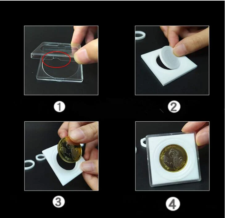 Clear Square Coin Case - 20 Pcs for 20/25/30/35/40mm Coins PVC Free - Image 4