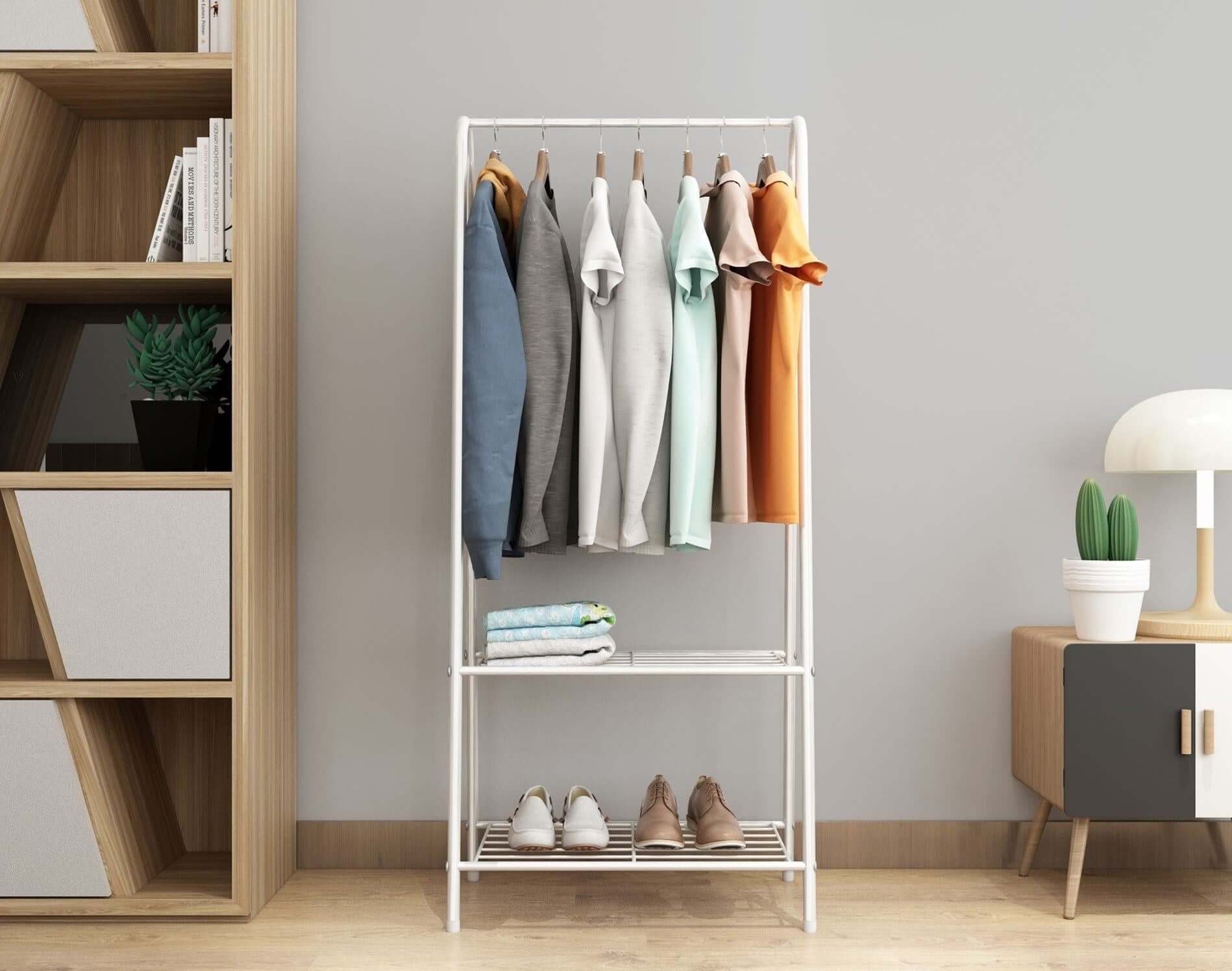 Cloth Rack Garment Rack Coat Shoes Organizer - Image 3