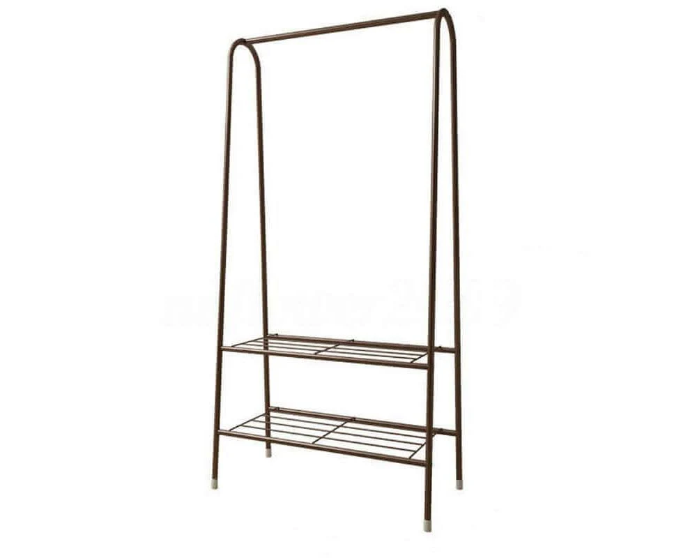 Cloth Rack Garment Rack Metal Coffee color - Image 9