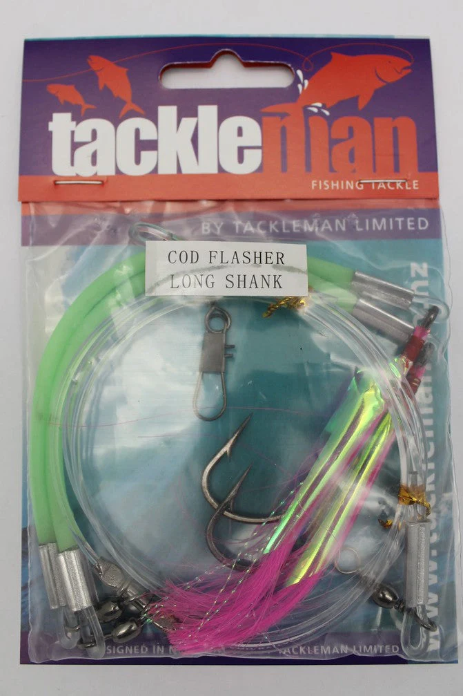 Cod Flasher Rig  6/0 LongShank - Pink - Image 2