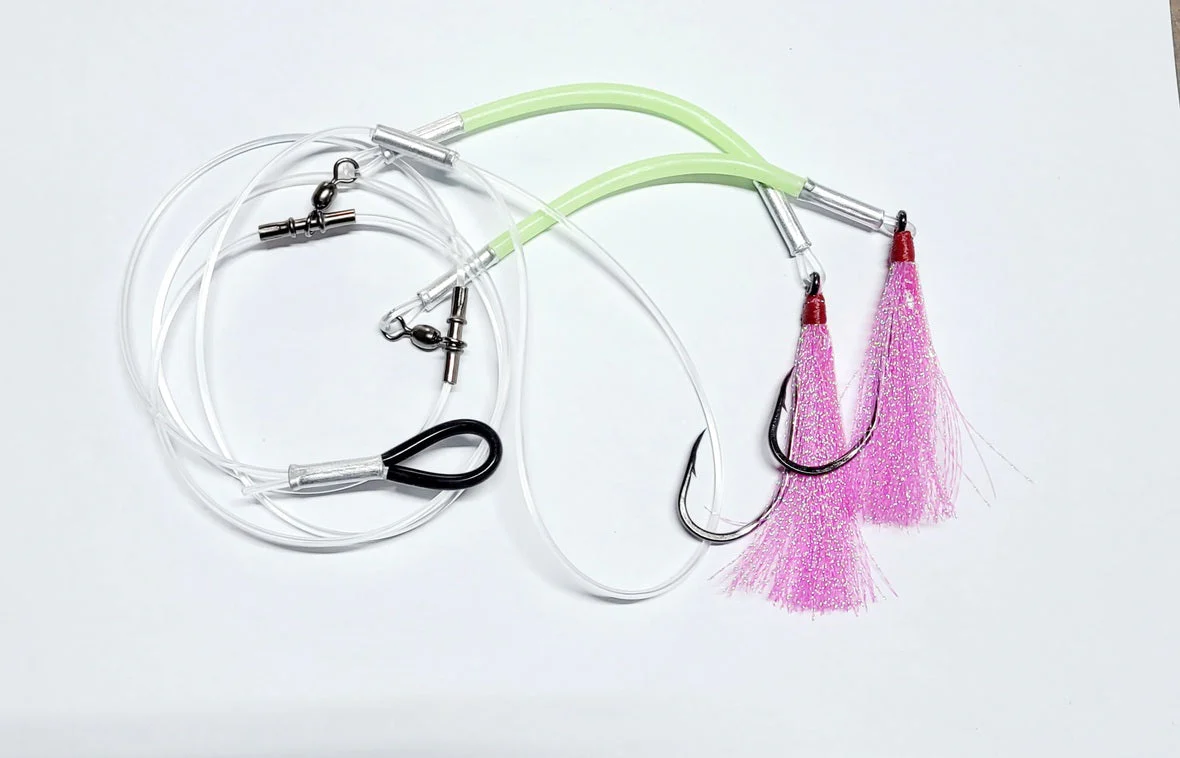 Cod Flasher Rig  6/0 LongShank - Yellow - Image 2