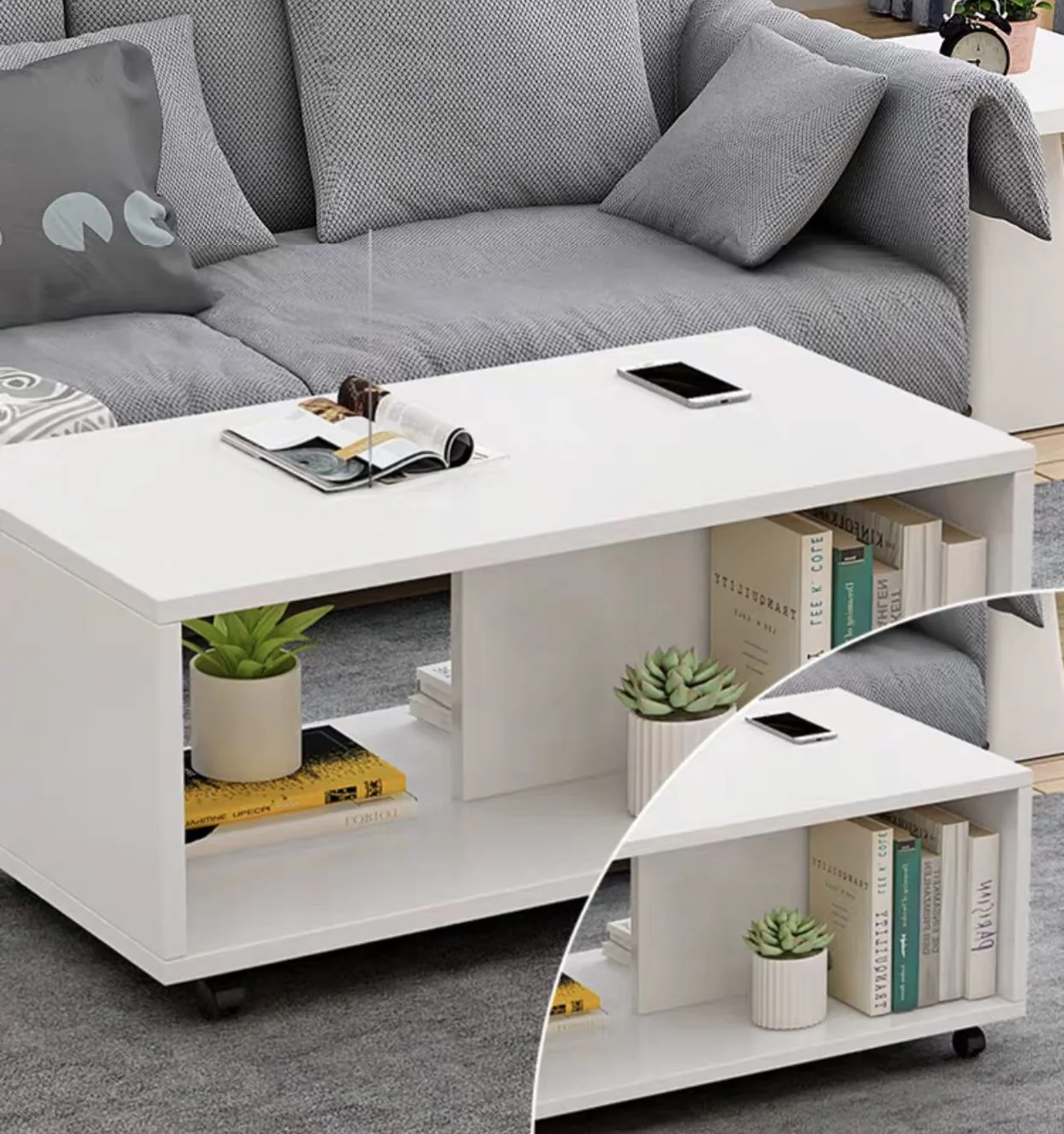 Coffee Table 120CM White - Image 4