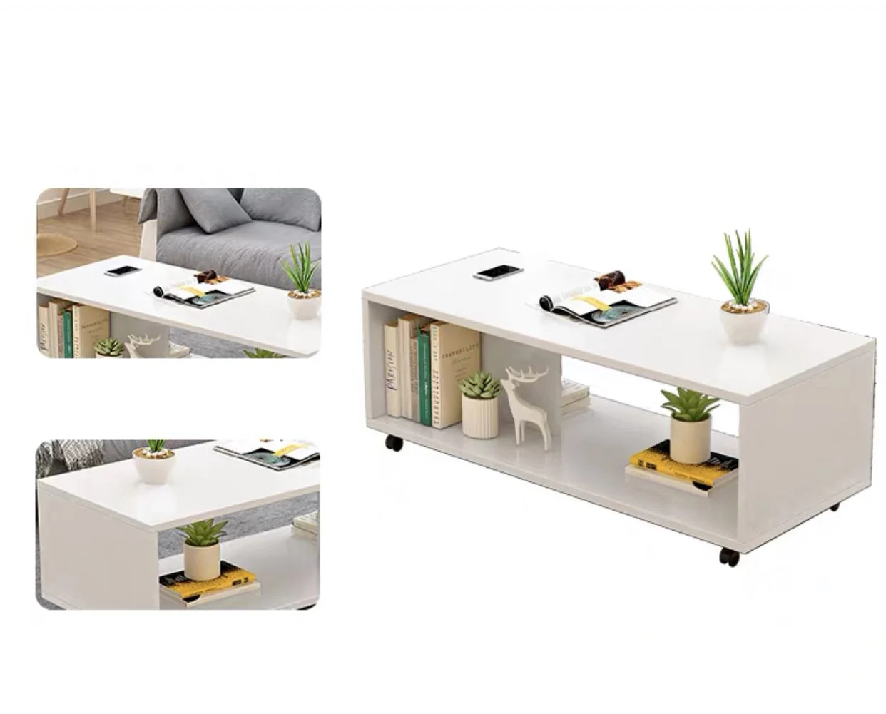 Coffee Table 120CM White - Image 5