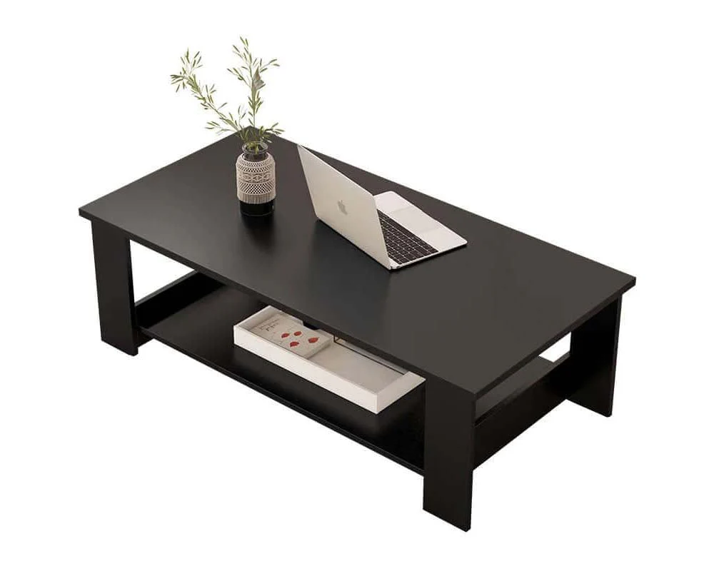 Coffee Table 80cm Black - Image 7
