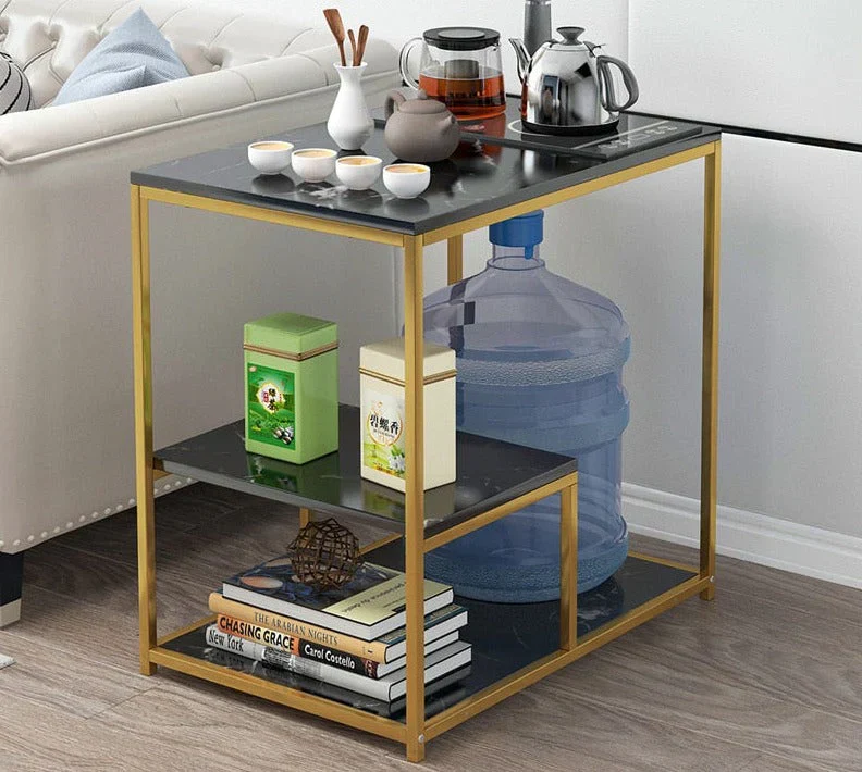 Coffee Table Side Table Coffee Table (Black) - Image 3