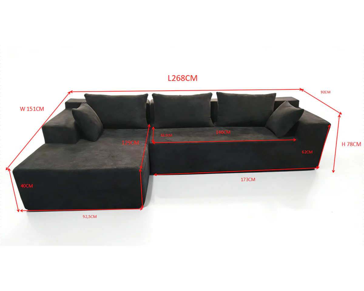 Compressed Sofa L Shape Modular Sofa with Chaise - Image 10