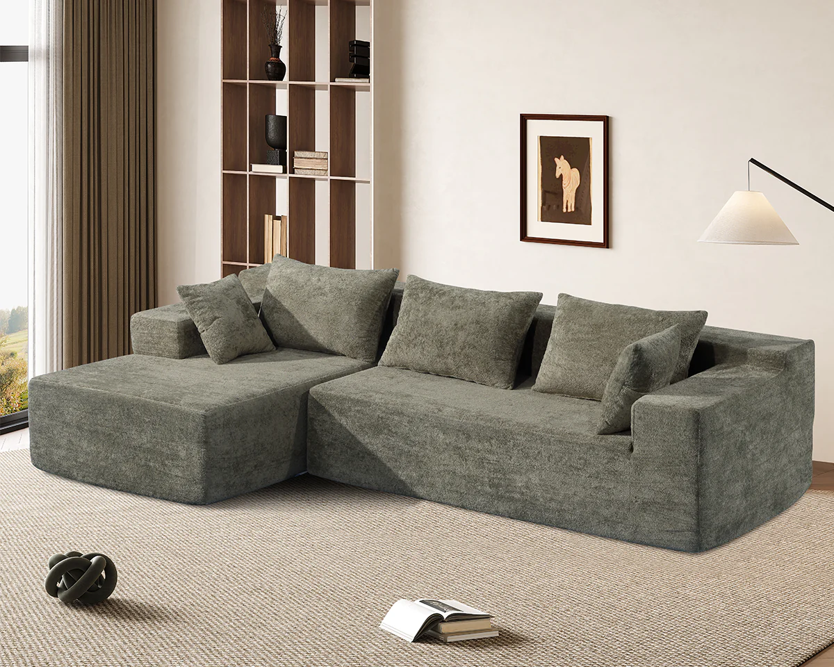 Compressed Sofa L-Shape Modular Sofa with Chaise - Image 5