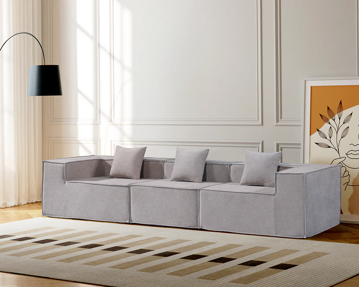 Compressed Sofa Modern 3 Seater Modular Fabric Sofa - Image 4