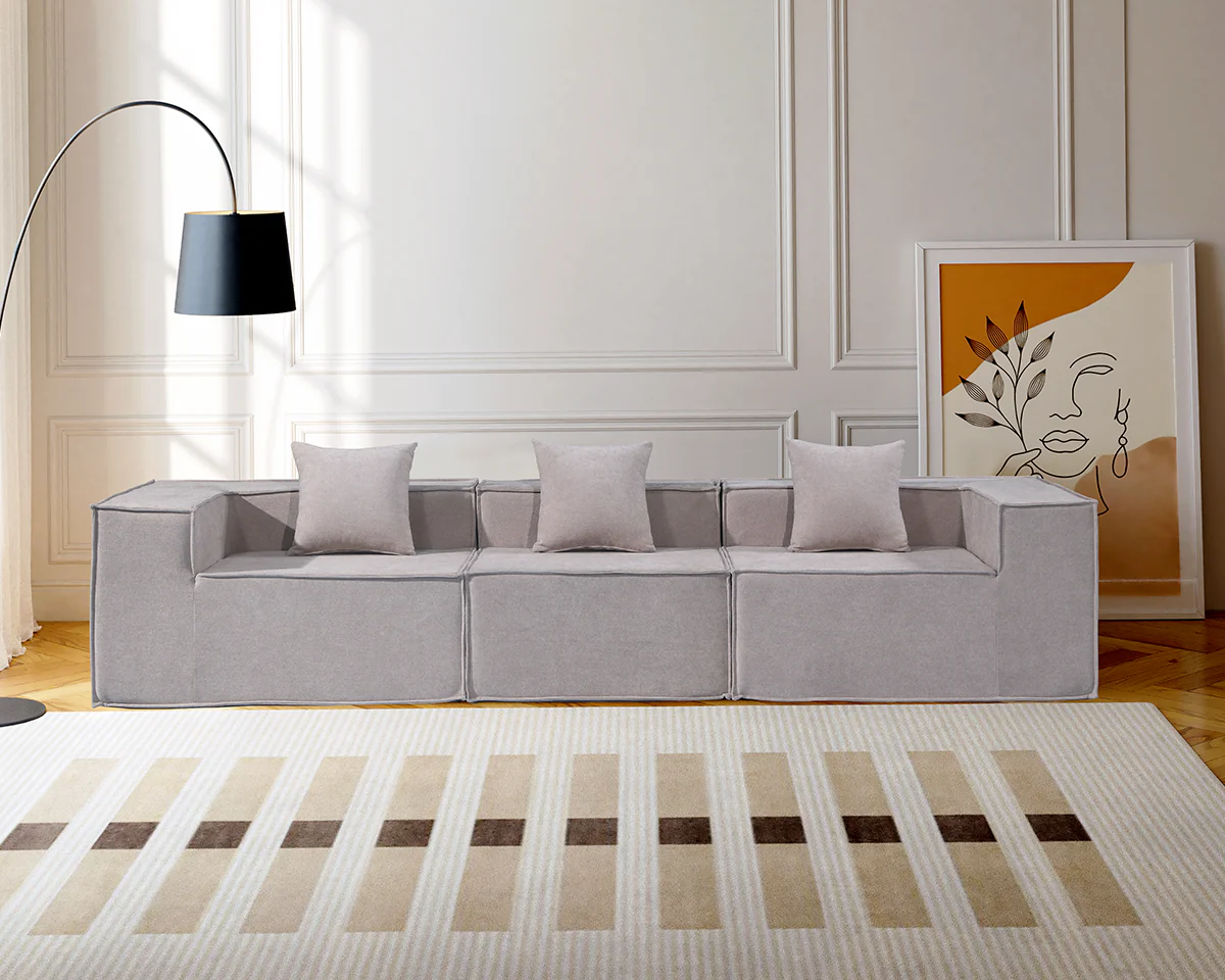 Compressed Sofa Modern 3 Seater Modular Fabric Sofa - Image 7