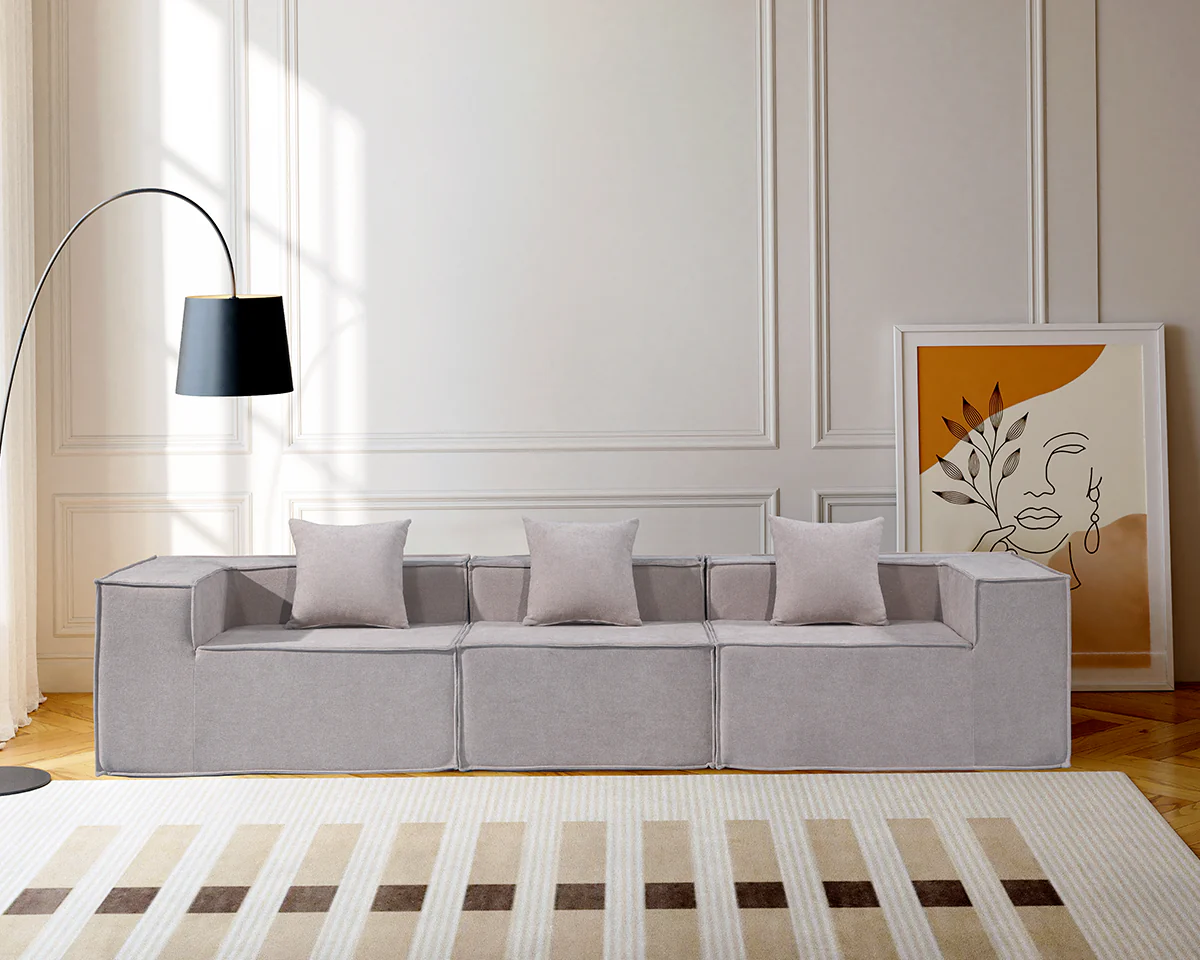 Compressed Sofa Modern 3 Seater Modular Fabric Sofa - Image 8