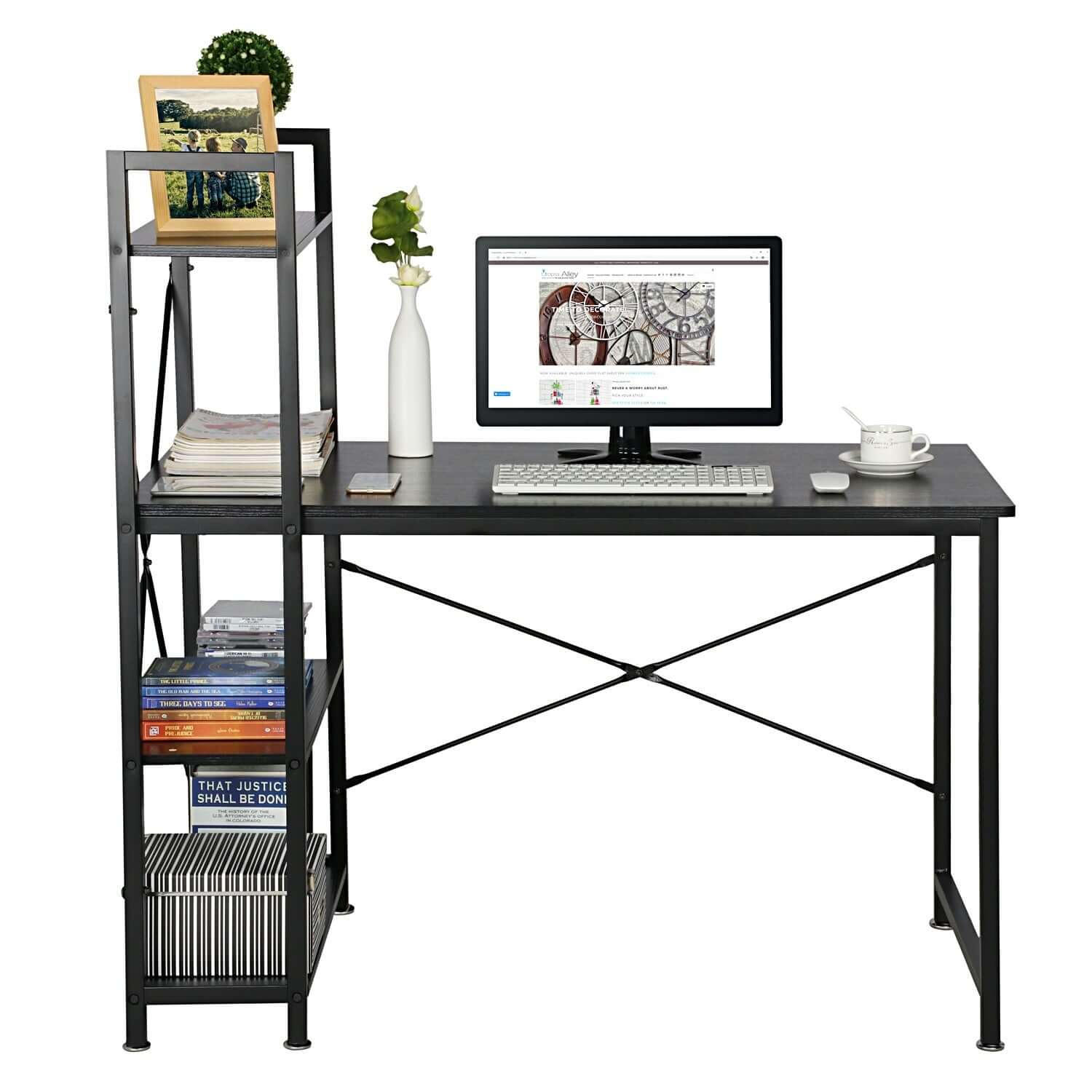 Computer Desk with Bookshelf - Image 6