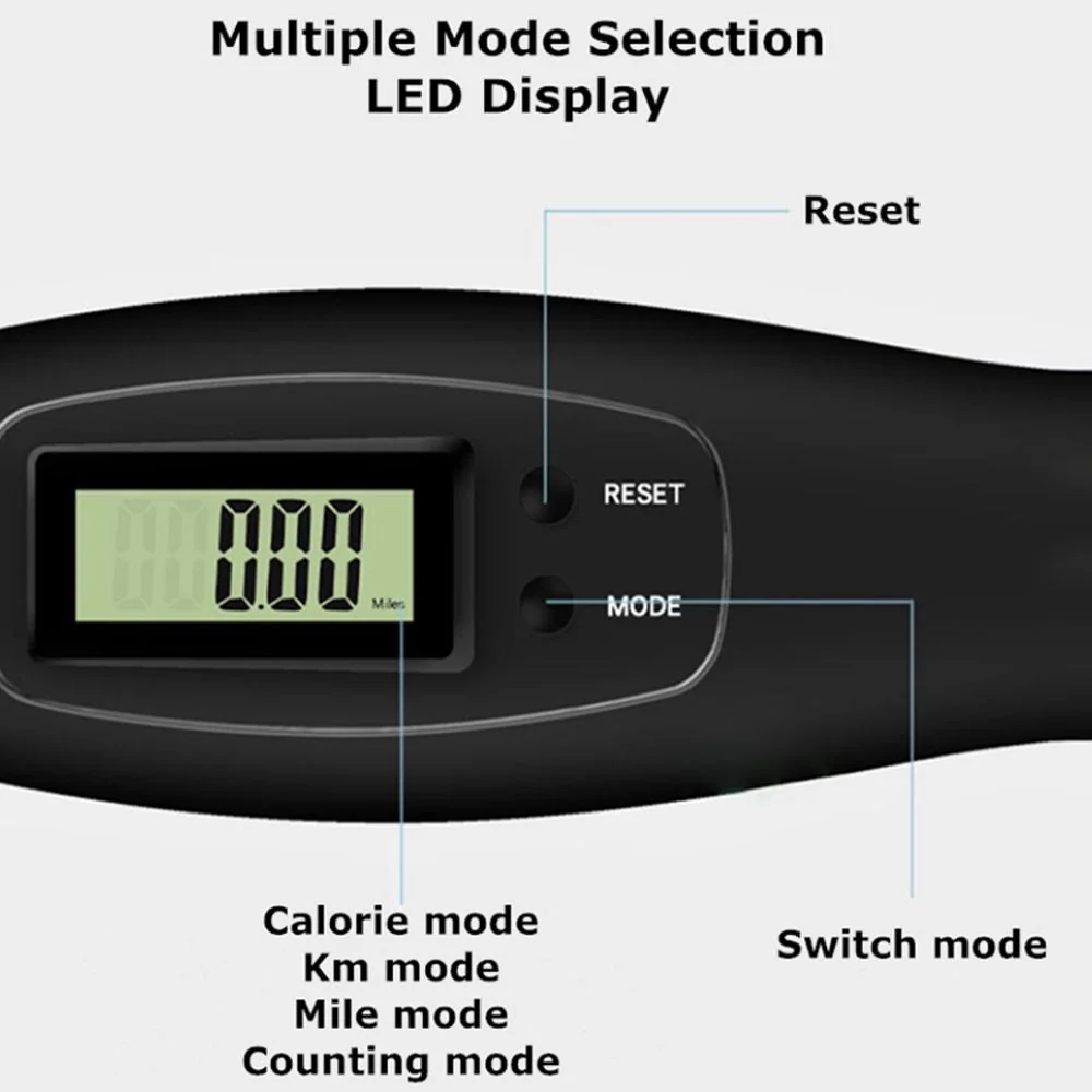 Cordless Skipping Digital Jump Rope (Black/Grey) - Image 5