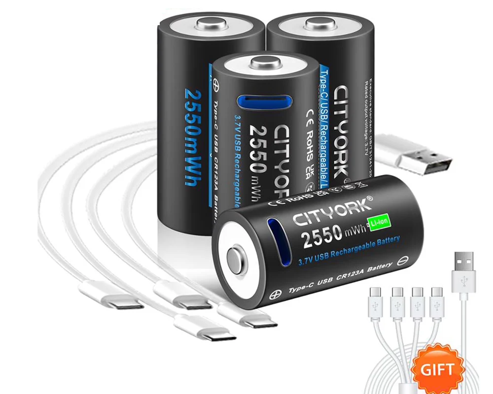 CR123A Rechargeable Battery 4Pack with charger - Image 10