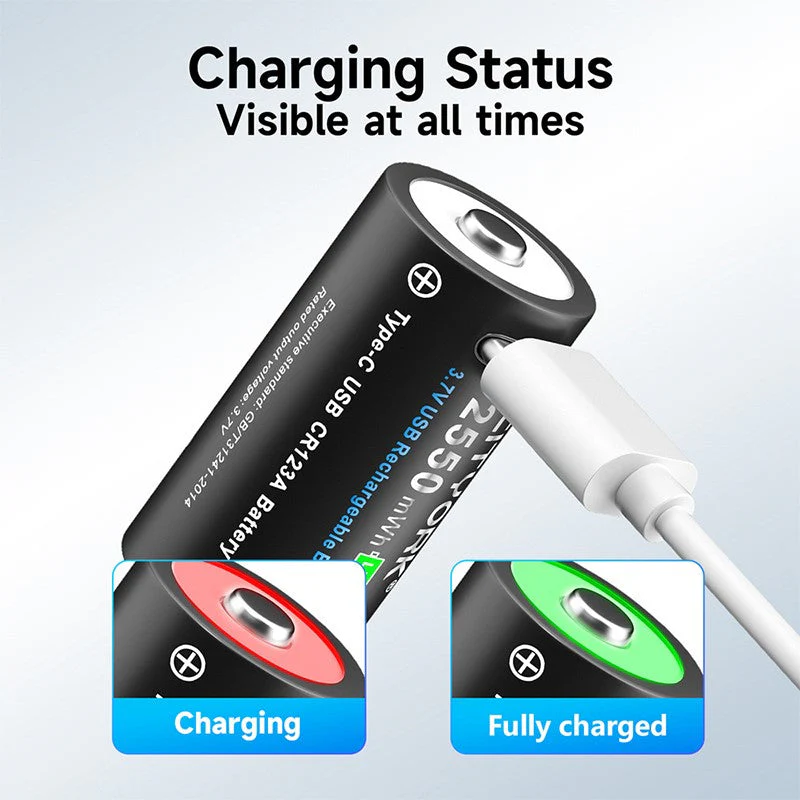 CR123A Rechargeable Battery 4Pack with charger - Image 4