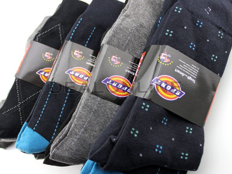 Crew Socks Business Socks Patterned Socks Mix RANDOM  WHOLESALE - (60 Pairs) - Image 2