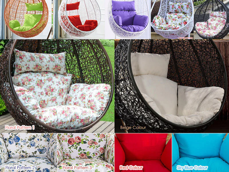 Cushion Pad Seat Set High Quality For Hanging Basket Chair - Red - Image 2