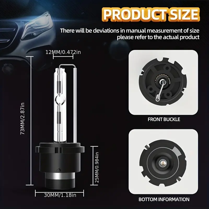 D2S Xenon HID Car Headlight Bulbs 6000k Pair D2R D2C - Image 5