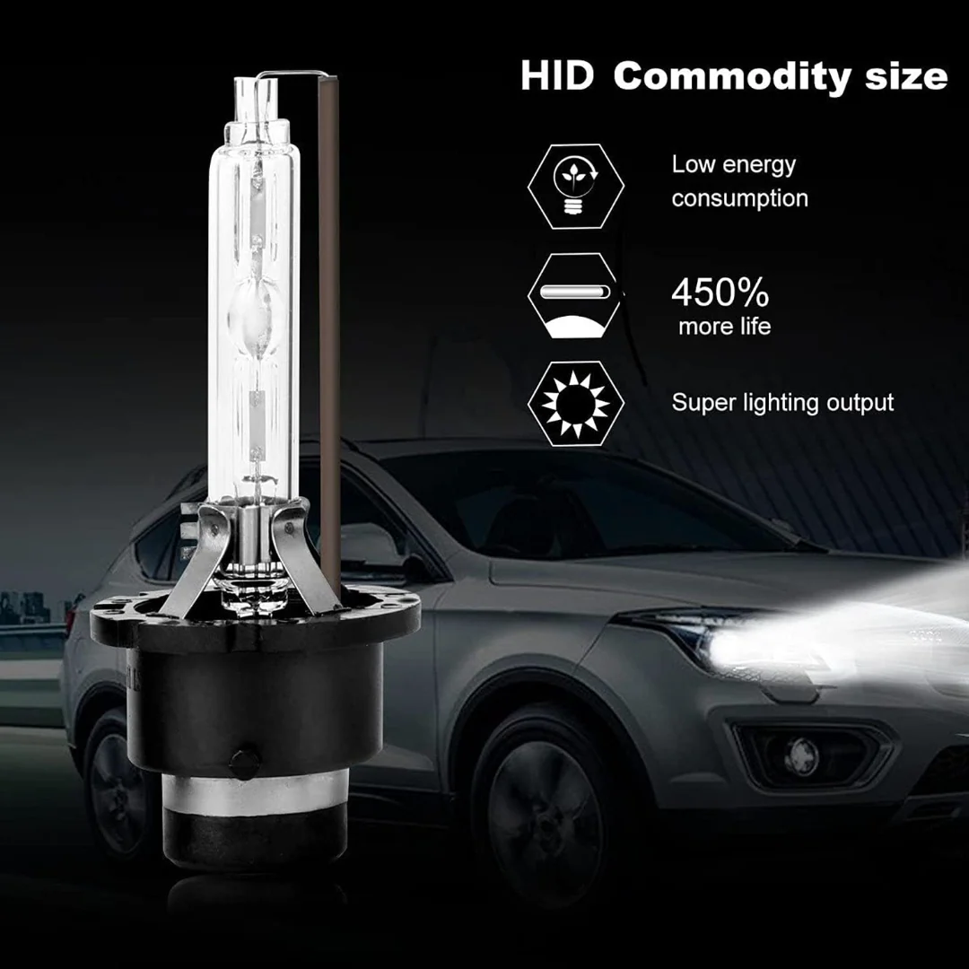 D4S Xenon HID Car Headlight Bulbs 4300k Pair - Image 5