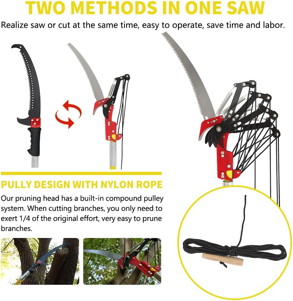 Detachable Pole Pruning Saw 8m Tree Trimmer Saw Shearing - Image 5