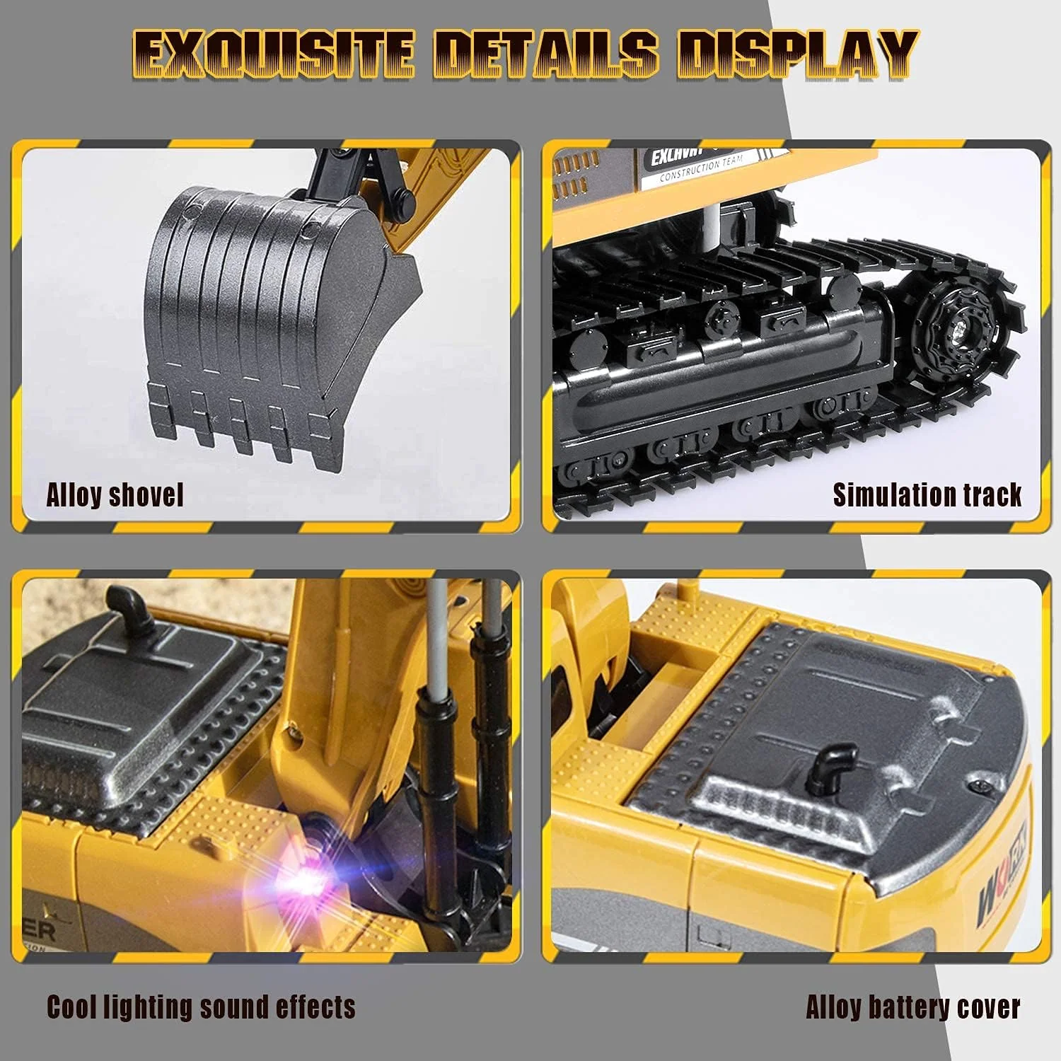 Digger Excavator Kids Riding Toys Ride-On Car Toy Truck Toddler - Image 11
