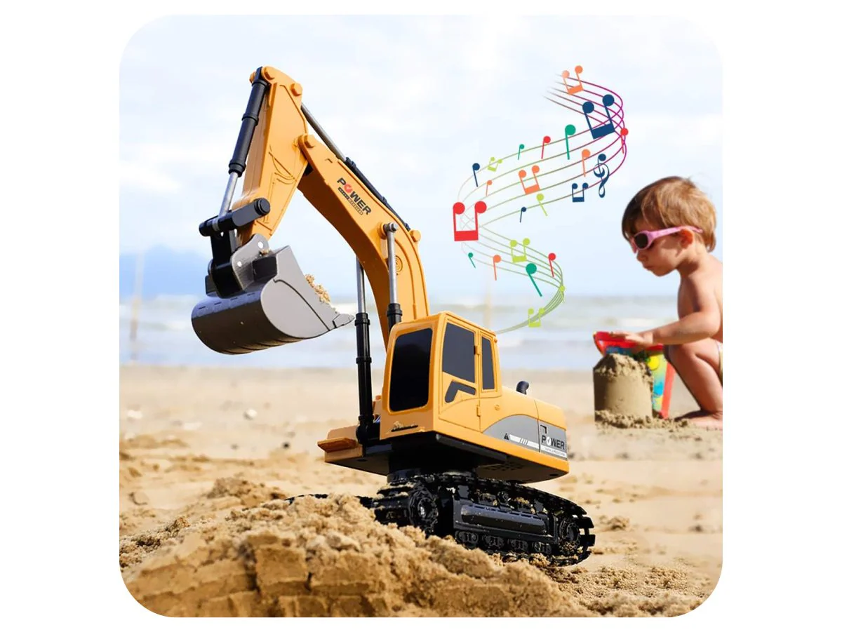 Digger Excavator Kids Riding Toys Ride-On Car Toy Truck Toddler - Image 13
