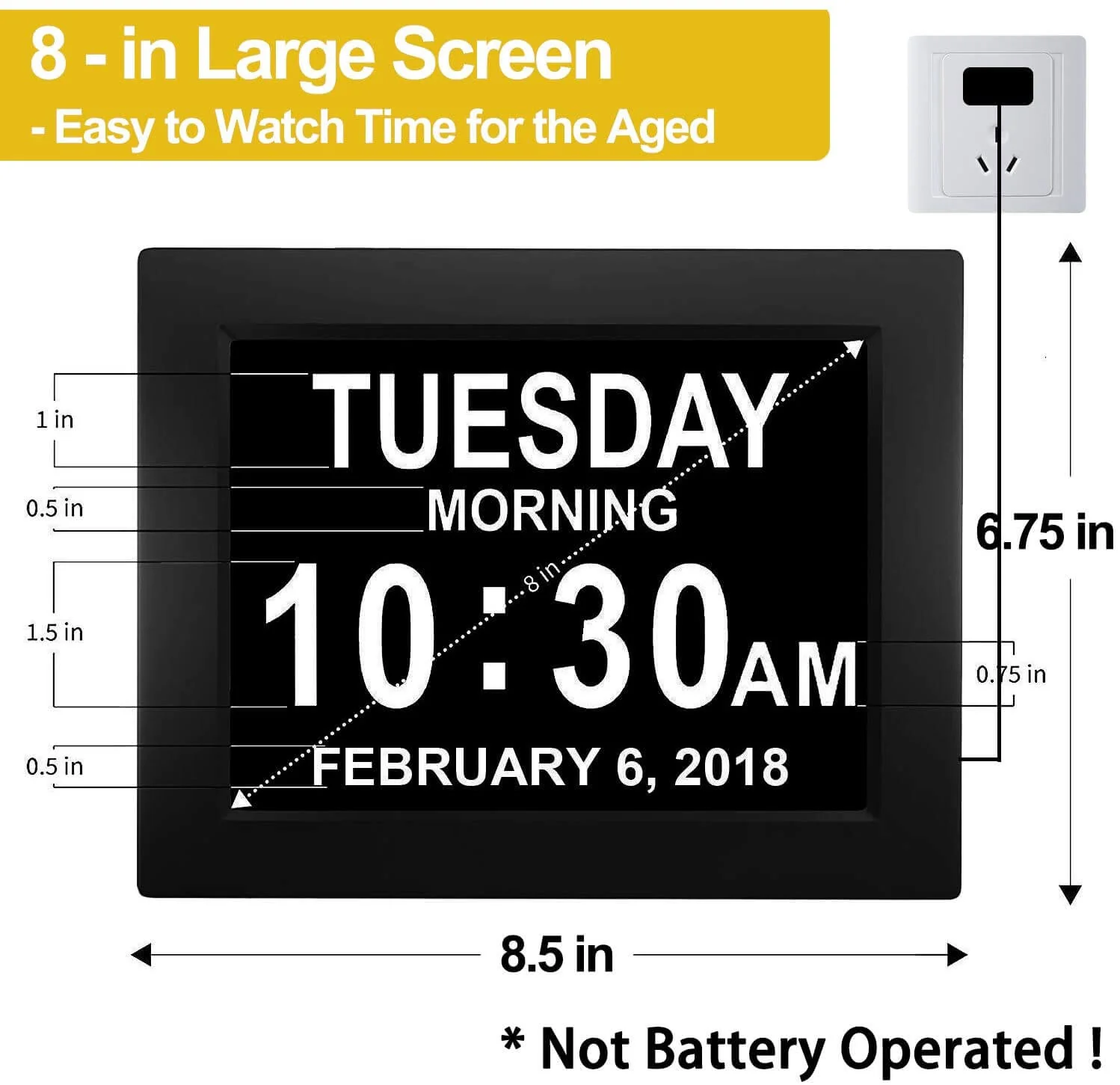 Digital Calendar Alarm Day Clock - Image 4