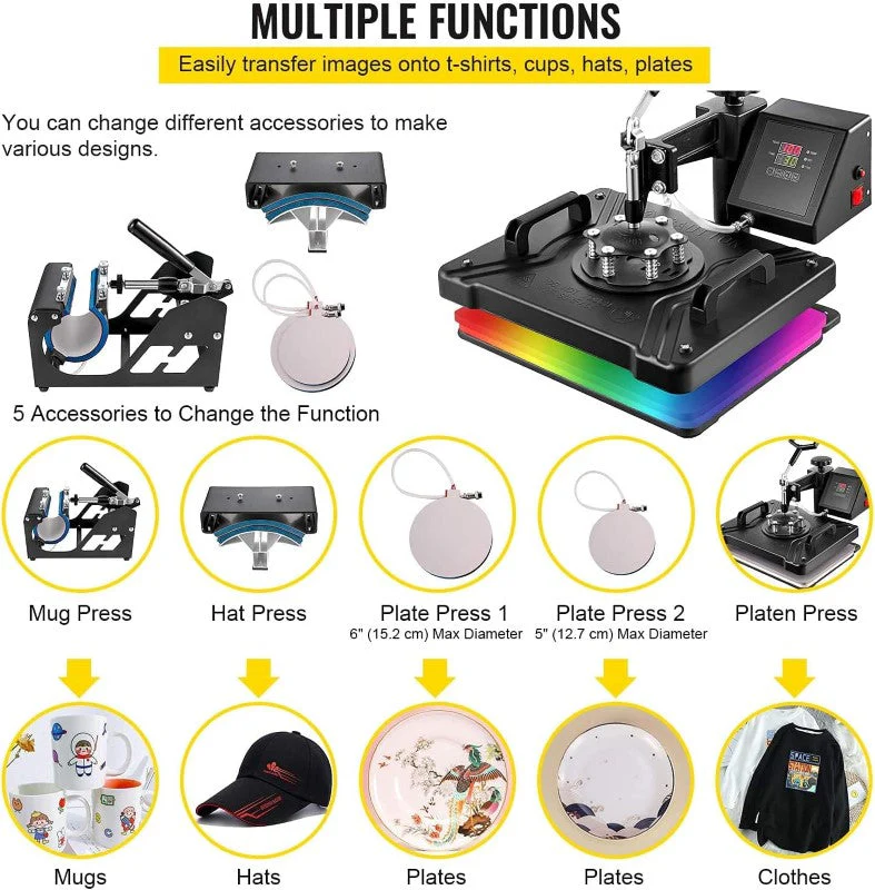 Digital Heat Press Machine Transfer T-Shirt Printer 38 x 30CM - Image 10