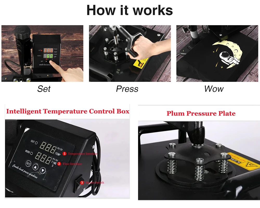 Digital Heat Press Machine Transfer T-Shirt Printer - Image 4