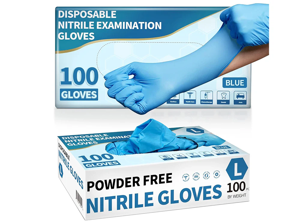 Disposable Nitrile Gloves Medium Size 100pcs - Image 2