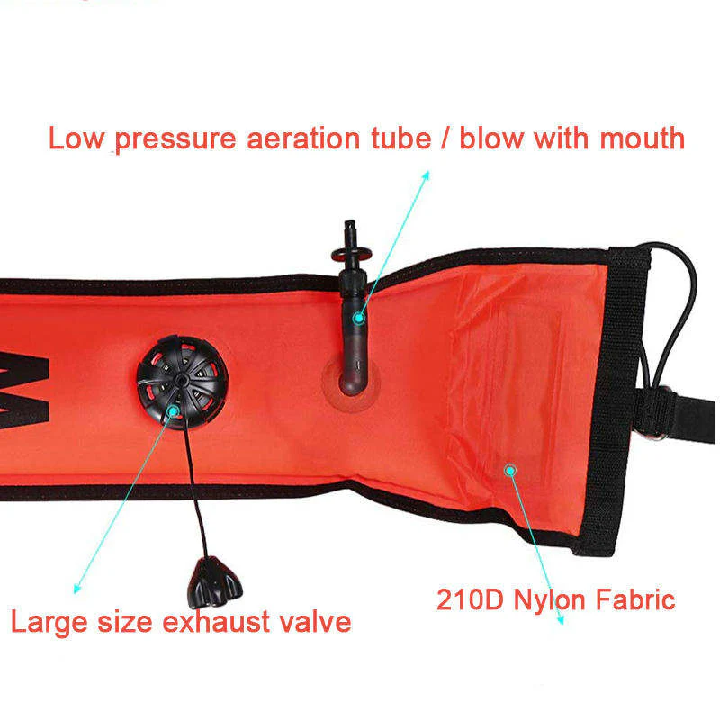 Dive Safety 120cm Surface Marker Buoy Orange - Image 3