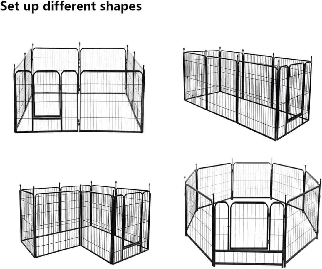 Dog Playpen Pet Play Pen 10 Panel 80*80cm - Image 3