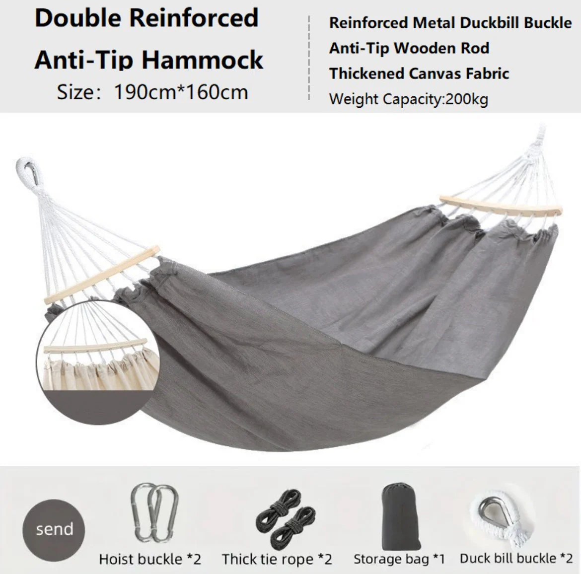 Double Reinforced Anti-Tip Hammock - Image 2
