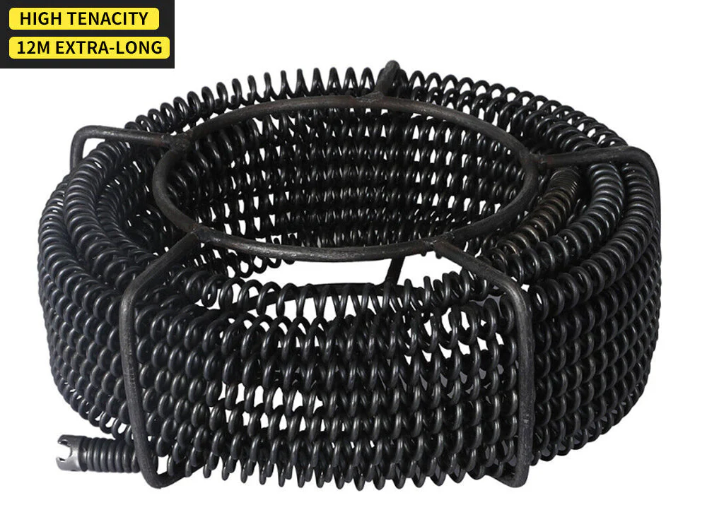 Drain Snake Pipe Cleaner Sewer Cleaner 12M 6 Drill Bit Tool - Image 5