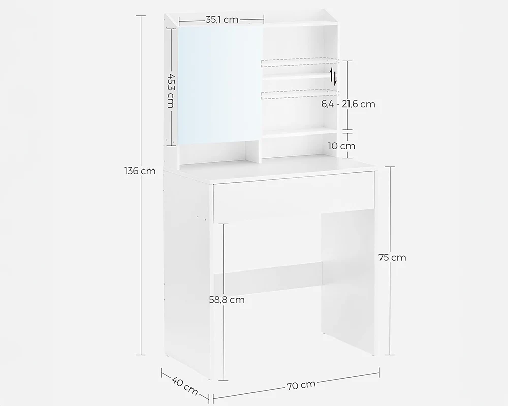 Dressing Table With Mirror - Image 4