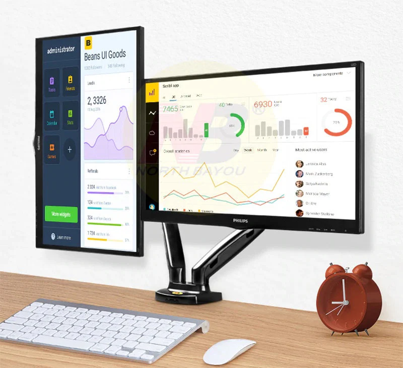 Dual arm monitor stand Hydraulic - Image 18