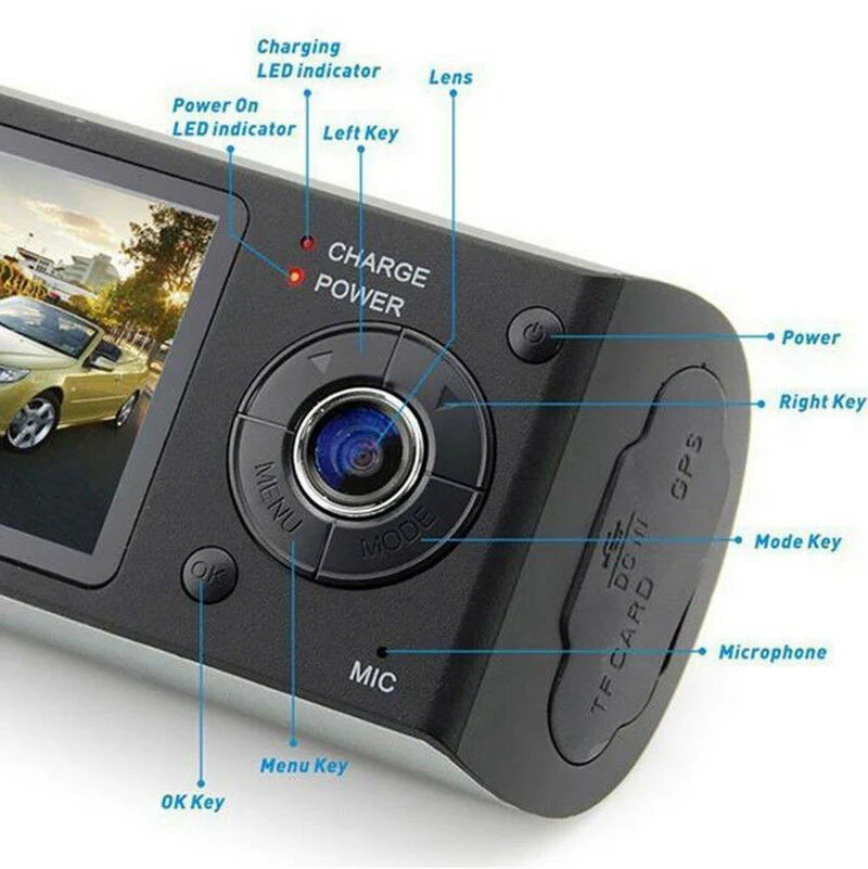 Dual Car Dash Camera with GPS - Front and Rear - Image 14