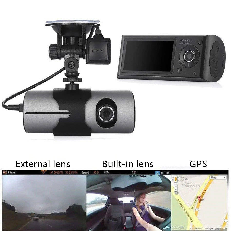 Dual Car Dash Camera with GPS - Front and Rear - Image 5