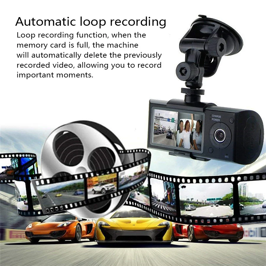 Dual Car Dash Camera with GPS - Front and Rear - Image 7