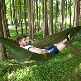 ECOTREK-Portable Automatic Quick-Open Mosquito Hammock with Net - Image 9