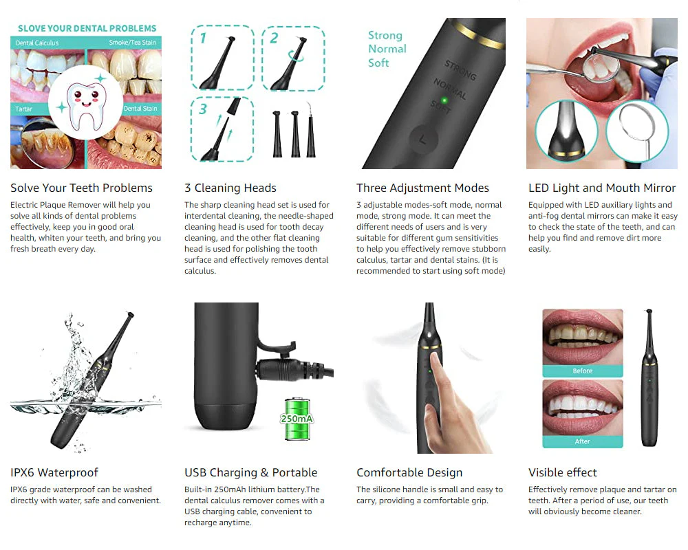 Electric Dental Calculus Remover Tooth Cleaner - Image 9
