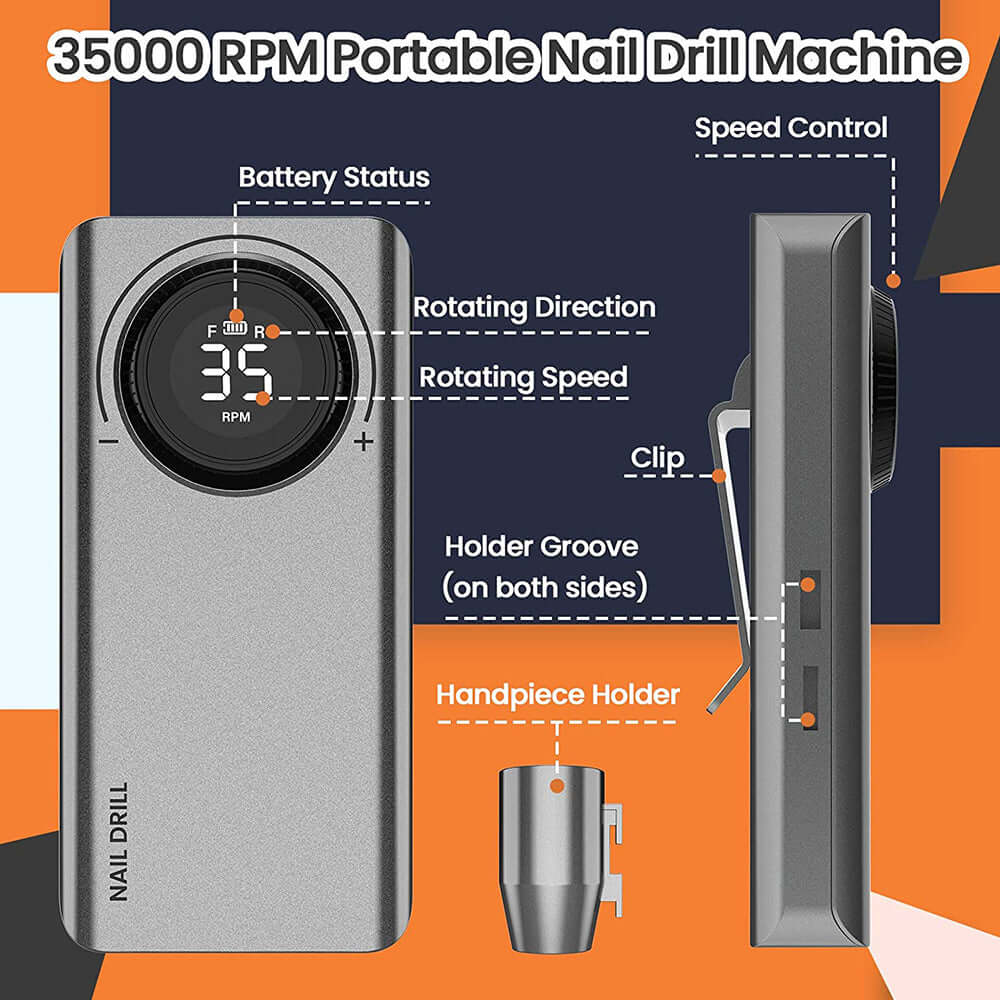 Electric Nail Drill Kit Rechargeable - Image 5